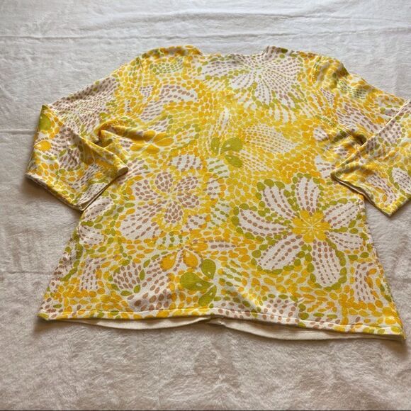 Escio Floral Yellow Tone Cardigan - Picture 2 of 9